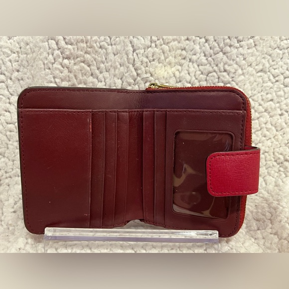 Coach Legacy Red Leather Zip Around Wallet - Picture 5 of 9